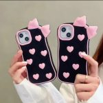 قاب موبایل فانتزی پاپیون قلبی iphone 14pro
