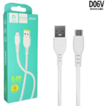 کابل شارژ میکرو denmen D06V  ( مناسب گوشی ها و سوکت های قدیمی )