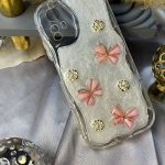 قاب موبایل گل پروانه ای شاین دار 3D برجسته note 12s
