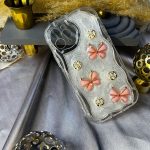 قاب موبایل گل پروانه ای شاین دار 3D برجسته iphone 11pro