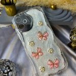 قاب موبایل گل پروانه ای شاین دار iphone 16