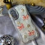 قاب موبایل گل پروانه ای شاین دار 3D برجسته a50 / a50s / a30s ( قاب های این سه مدل موبایل با هم مشترک هستند )