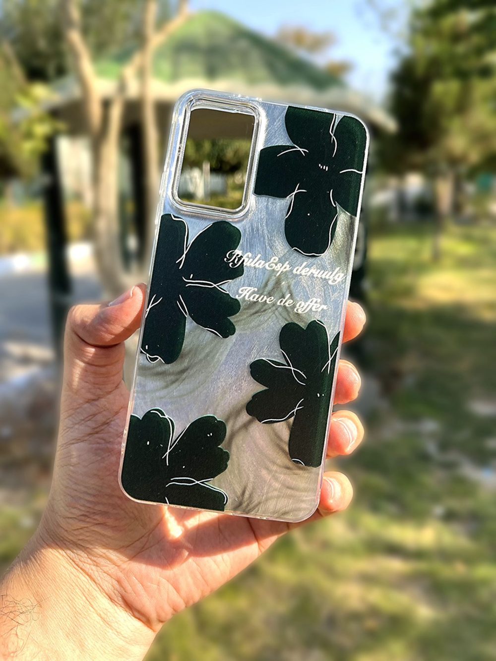 قاب موبایل ماربل گل برگ a56 - Image 1