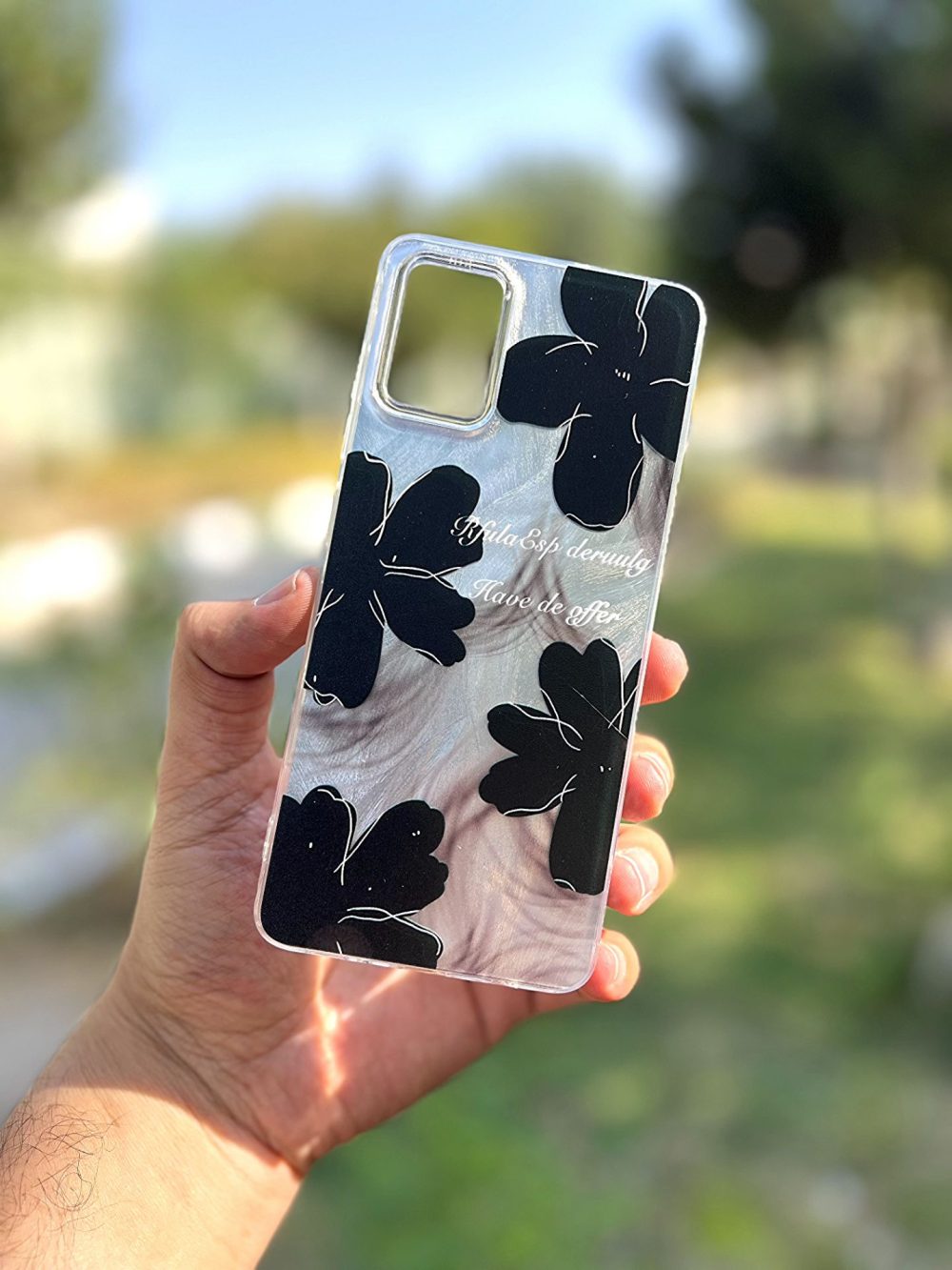 قاب موبایل ماربل گل برگ a06 - Image 1