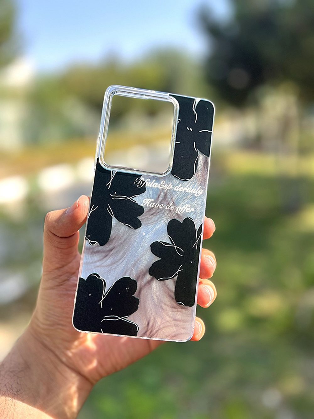 قاب موبایل ماربل گل برگ note 14 - Image 1