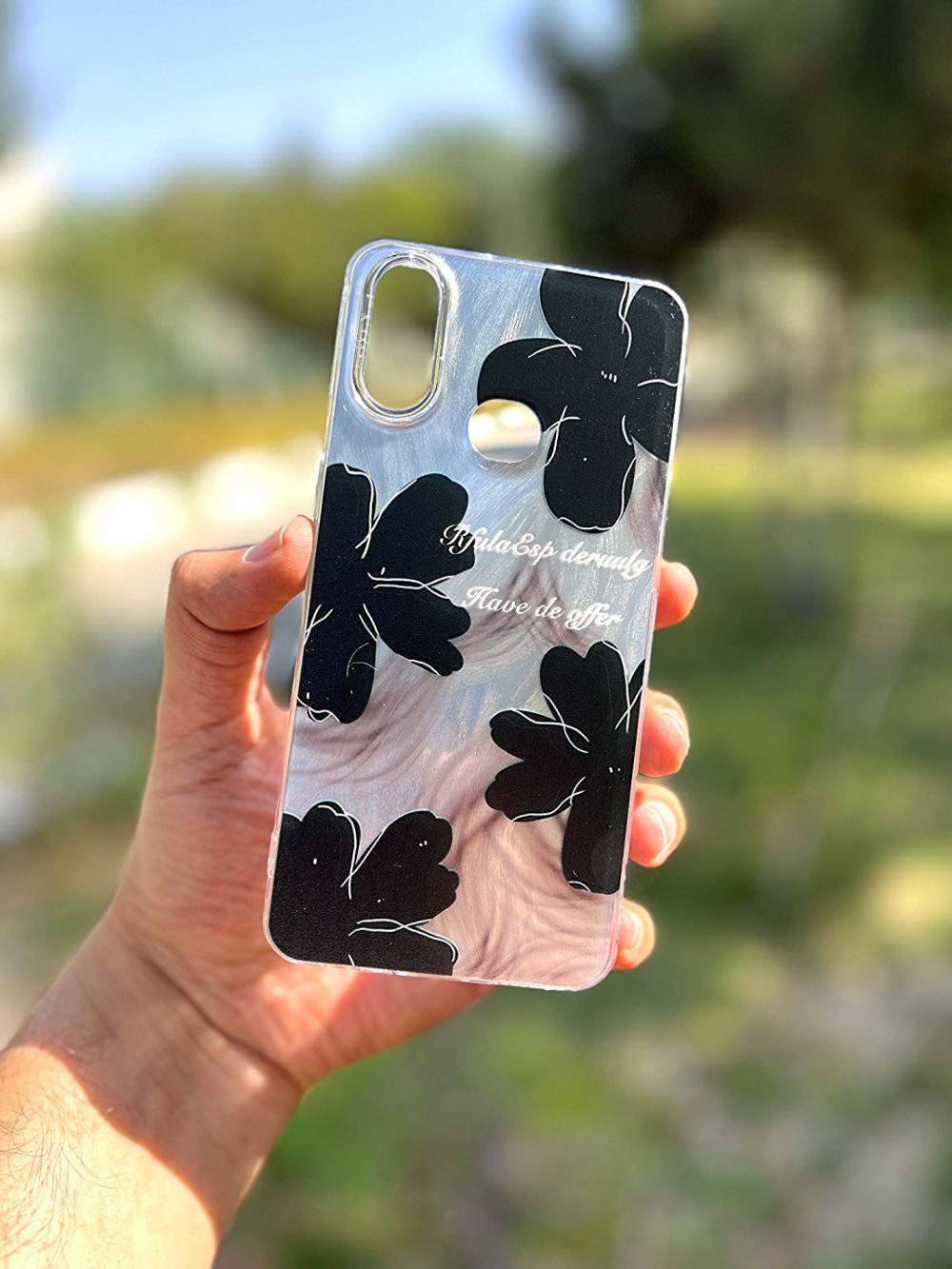 قاب موبایل ماربل گل برگ a10s - Image 1