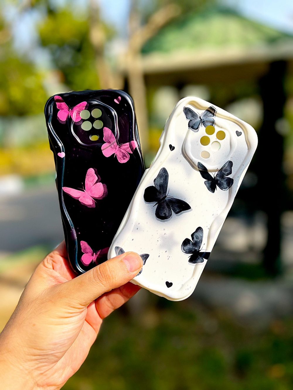 قاب موبایل فانتزی پروانه آکوما note 9s / note 9pro  ( قاب های این دو مدل موبایل با هم مشترک هستند ) - Image 1