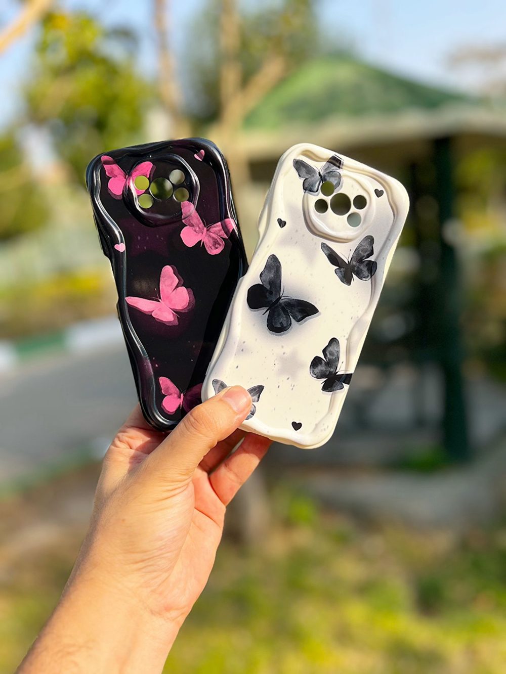 قاب موبایل فانتزی پروانه آکوما poco x3 / poco x3pro ( قاب های این دو مدل موبایل با هم مشترک هستند ) - Image 1