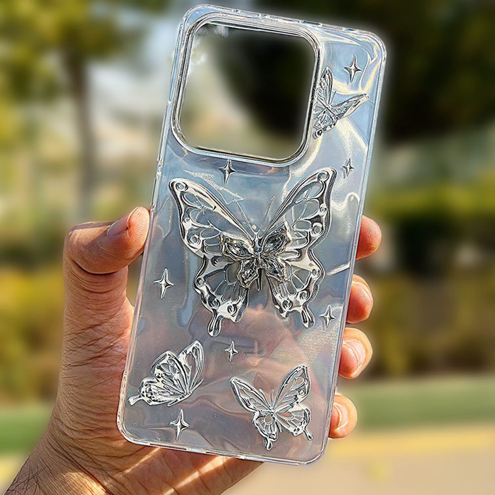 قاب موبایل هولوگرامی پروانه ای note 12 4g