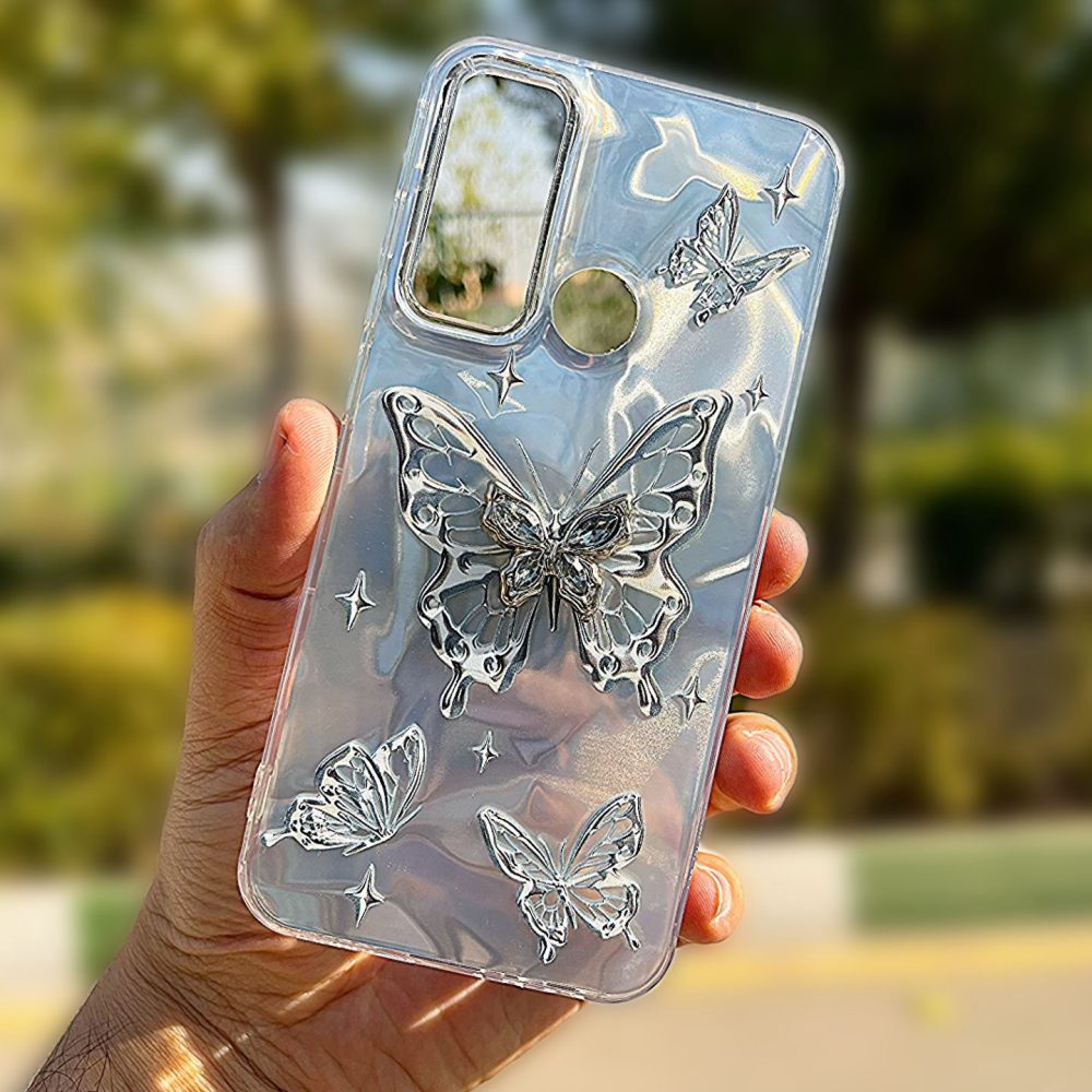 قاب موبایل هولوگرامی پروانه ای note 8