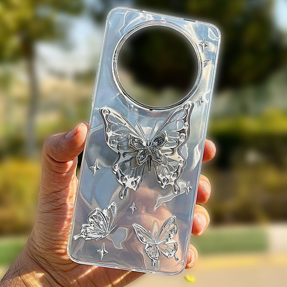 قاب موبایل هولوگرامی پروانه ای redmi 14c / poco c75 ( قاب های این دو مدل موبایل با هم مشترک هستند )