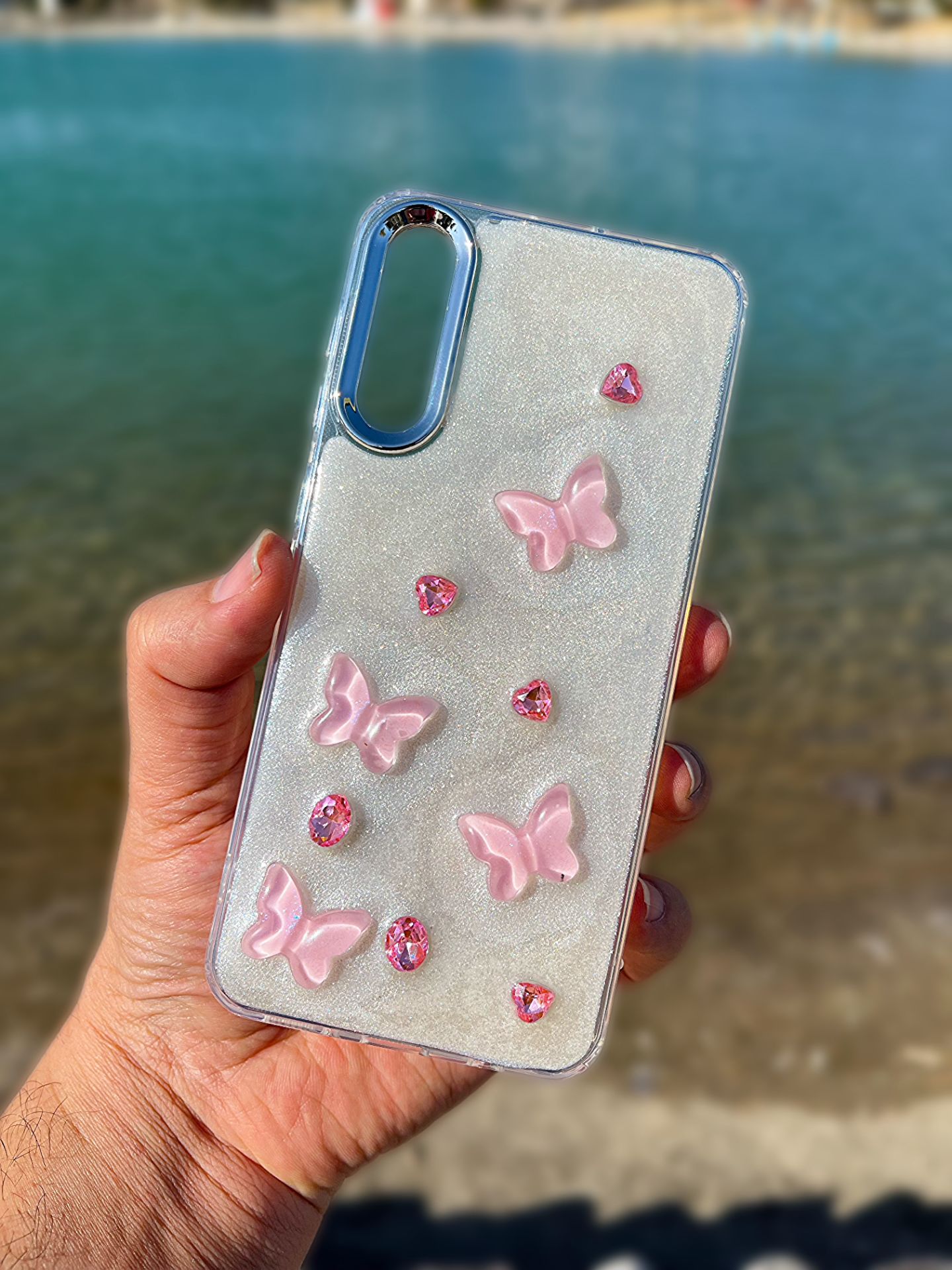 a50 - a70 (2) قاب موبایل رزین پروانه a50 / a50s / a30s ( قاب های این سه مدل موبایل با هم مشترک هستند ) - Image 1