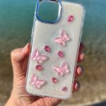قاب موبایل رزین پروانه iphone 13