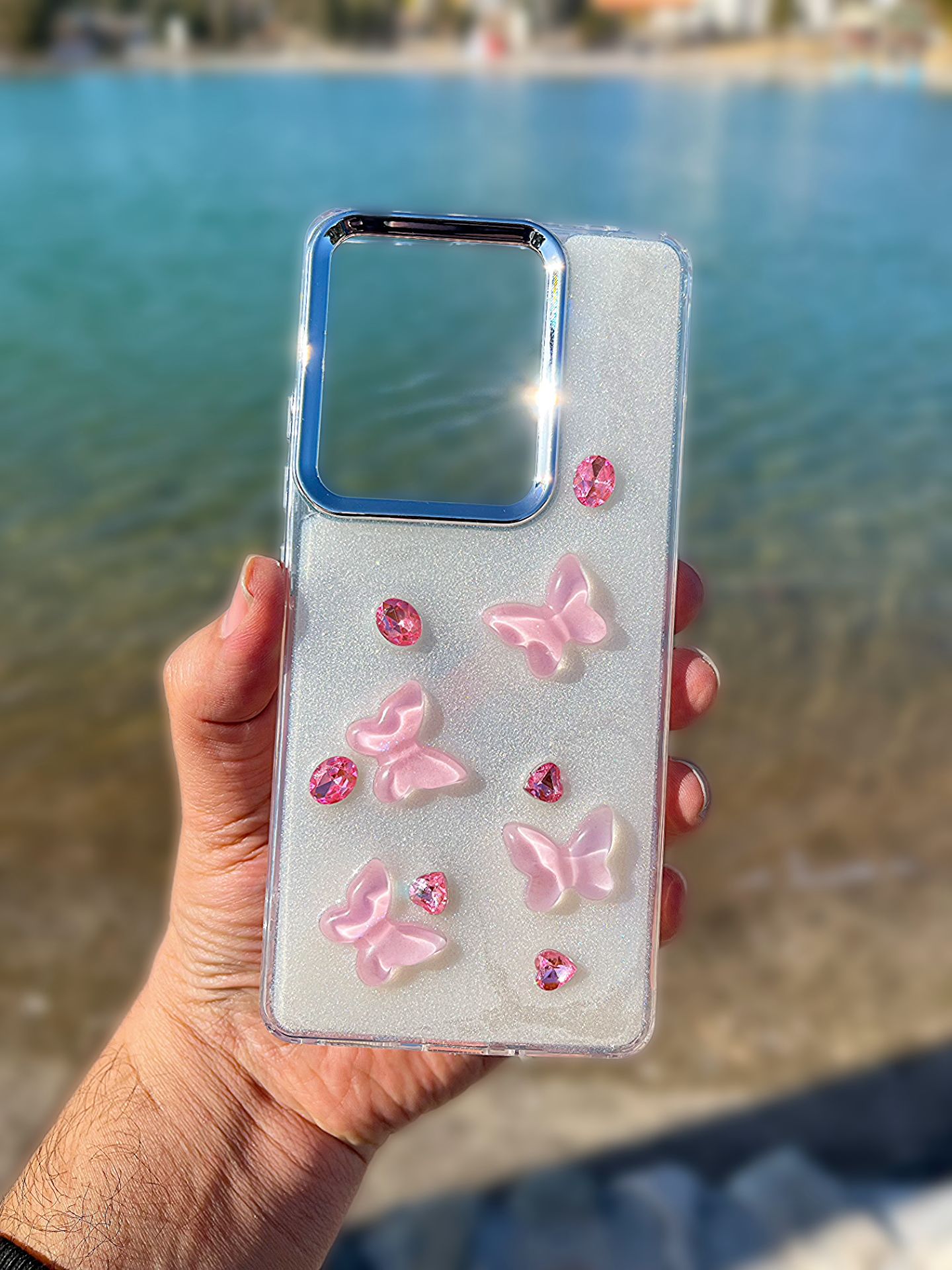 n 13 - n 13pro 4g - n12 4g - redmi 13c - rm 12 - rm 13 - (2) قاب موبایل رزین پروانه poco x3 gt - Image 1