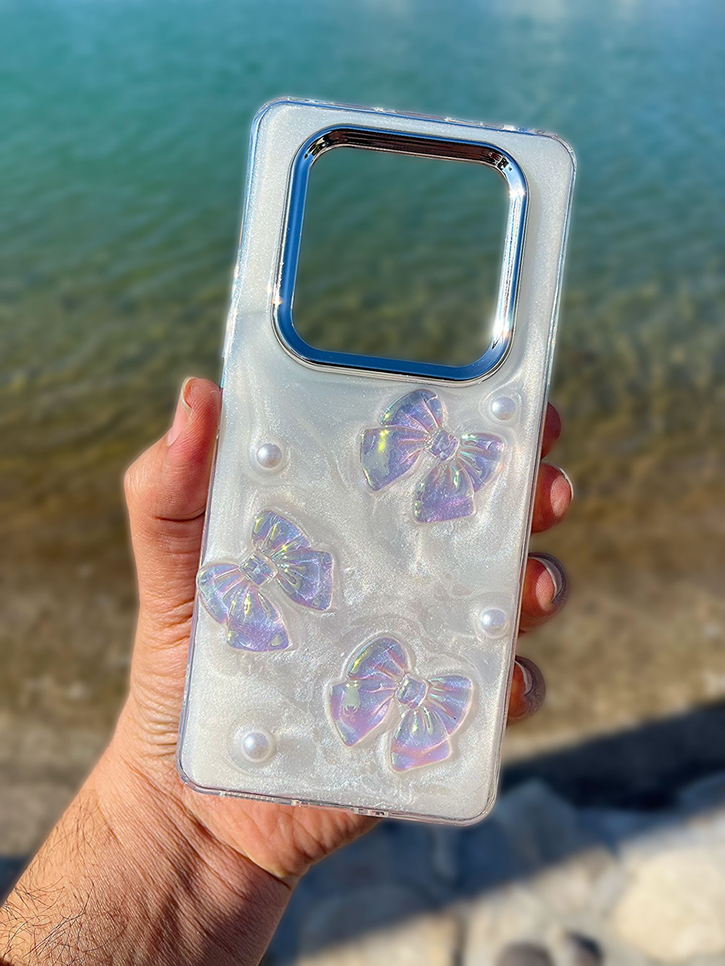 n 14pro 4g+5g (2) قاب موبایل رزین پاپیون note 14pro 4g+5g / poco x7 / note 14pro plus ( قاب های این سه مدل موبایل با هم مشترک هستند ) - Image 1