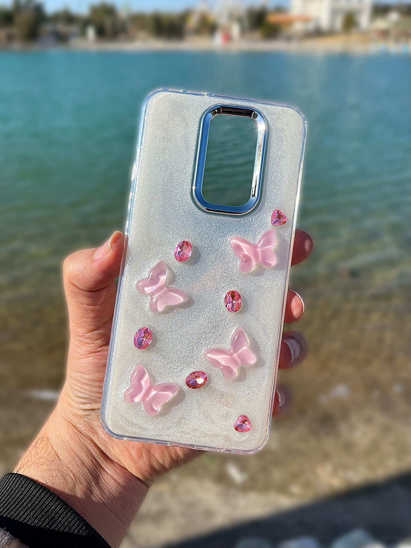 rm 9 - (1) قاب موبایل رزین پروانه redmi9 - Image 1