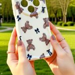 قاب موبایل عروسکی پاپیون بیر redmi 14c / poco c75 ( قاب های این دو مدل موبایل با هم مشترک هستند )