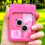 محافظ لنز نگین دار iphone 13 / iphone 13mini ( محافظ لنز این دو مدل موبایل باهم مشترک هستند )